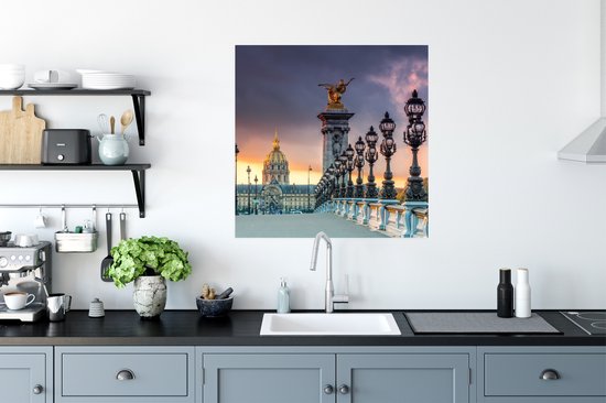 Poster Pont Alexandre III à Paris papier 75x75 cm - Tirage photo sur Poster (décoration murale salon / chambre) / Poster Europe
