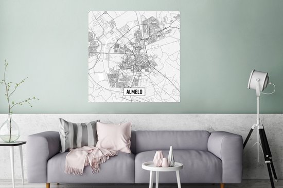 Affiche Plan de la ville Almelo - 75x75 cm - Carte