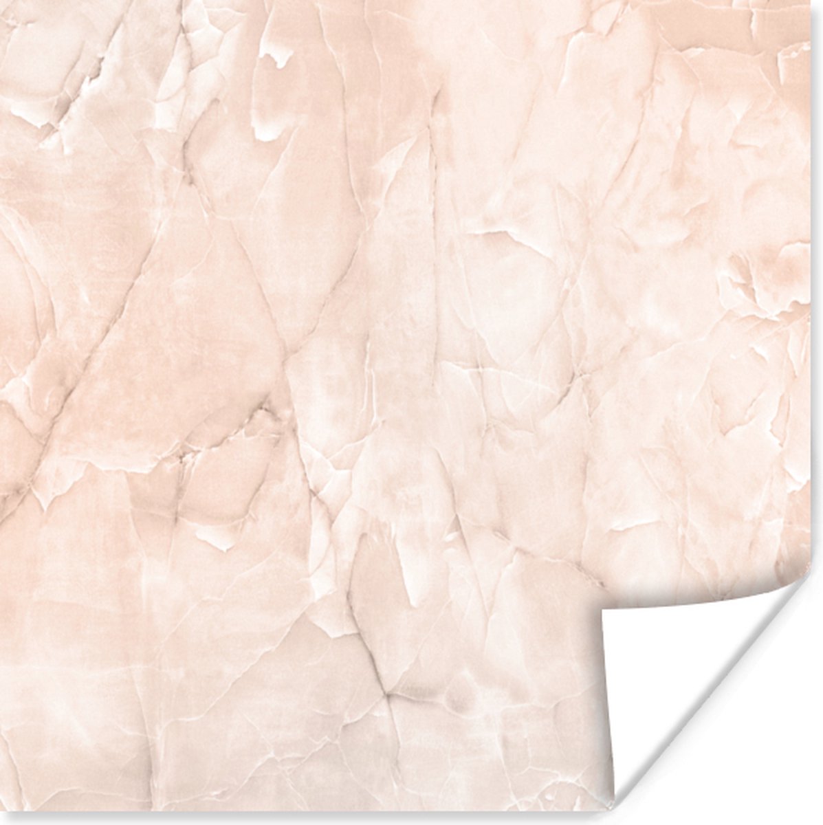 Poster Marmer - Luxe - Rosegold - 75x75 cm