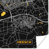 Poster Plattegrond - Kaart - Heesch - Stadskaart - Goud - 50x50 cm