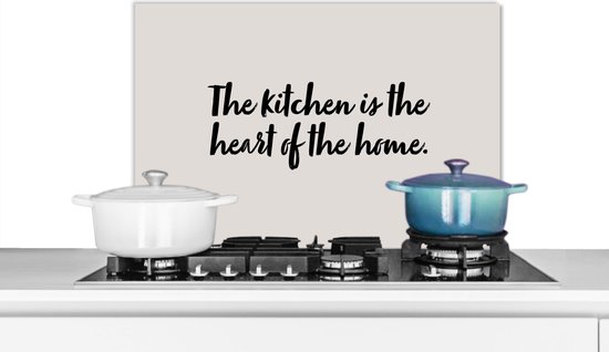 Spatscherm keuken 70x50 cm - Kookplaat achterwand Quotes - Koken ...