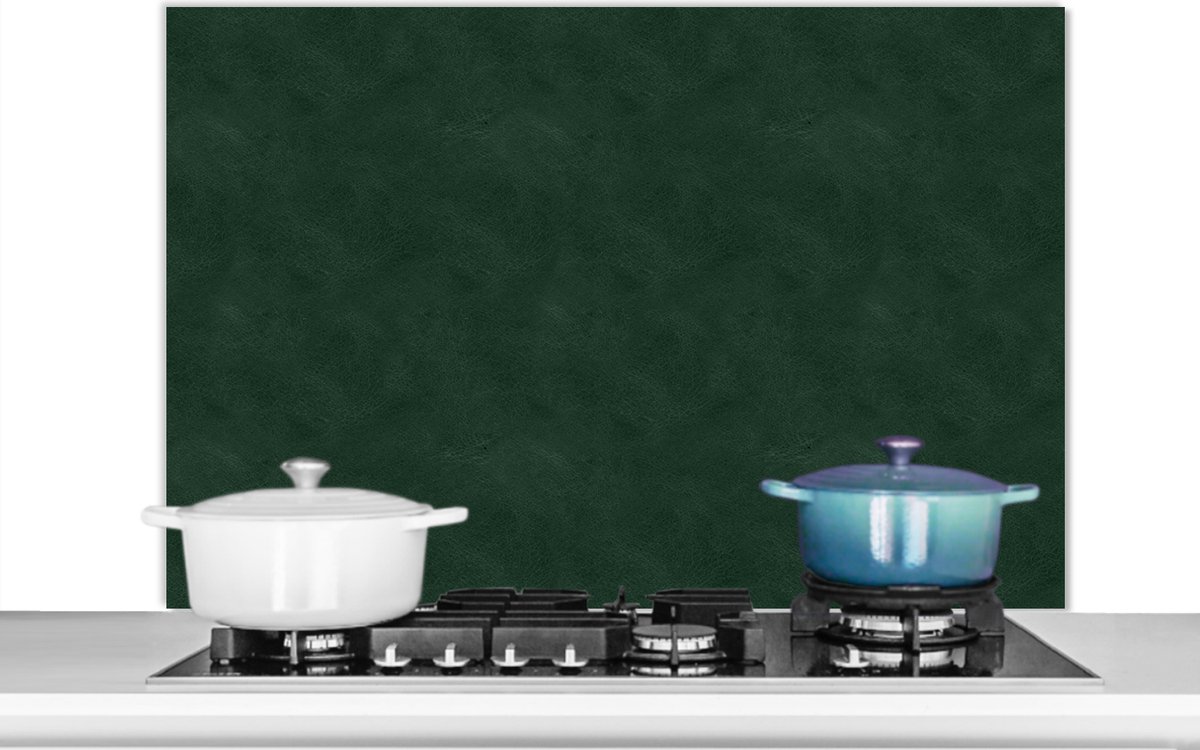 KitchenYeah - Spatwand keuken - Leer - Groen - Dierenhuid - Dier - 100x65 cm - Spatscherm - Achterwand