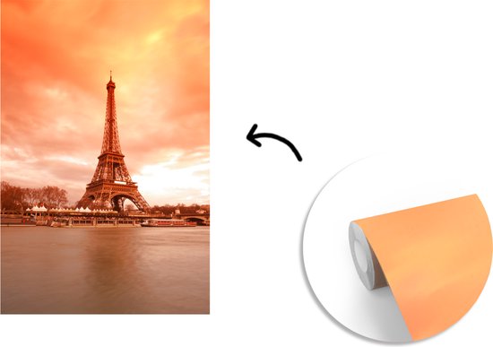 Tour Eiffel couleur Oranje à Paris 180x280 cm