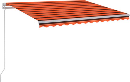 vidaXL Auvent extensible manuellement avec LED 300x250 cm orange et marron