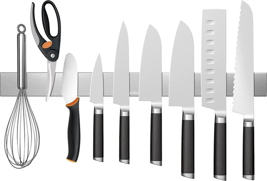Bloc à couteaux magnétique KitchenMonster® 40 cm - Porte-couteaux  magnétique avec Tape