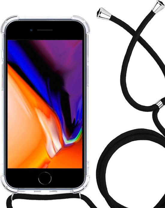 Coque iPhone SE 2022 Transparente Avec Cordon Antichoc - Coque iPhone SE 2022 Avec Cordon - Coque iPhone SE 2022 Transparente