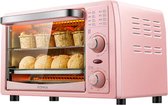 Mini oven - Kleine Oven - Camping Oven - Oventje Camping - Oven - Mini Oven Vrijstaand - Klein Oventje - Mini Oventje - Vrijstaand - Duurzaam - Incl. Bakplaat, Grillplaat & Ovenhandschoenen - Roze