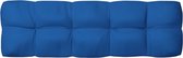 vidaXL - Palletkussen - 120x40x12 - cm - stof - koningsblauw