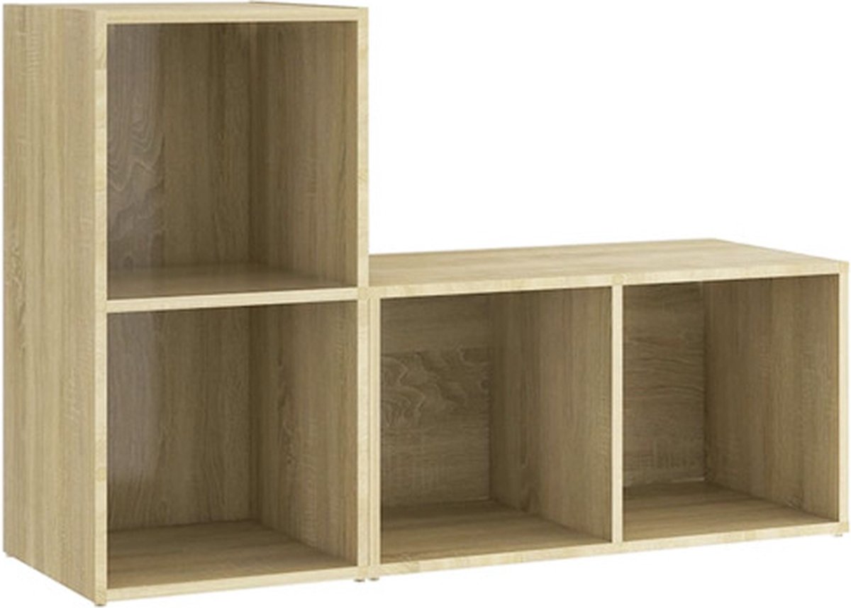vidaXL - Tv-meubelen - 2 - st - 72x35x36,5 - cm - bewerkt - hout - sonoma - eikenkleurig