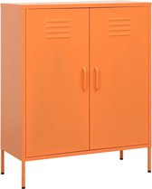 vidaXL - Opbergkast - 80x35x101,5 - cm - staal - oranje