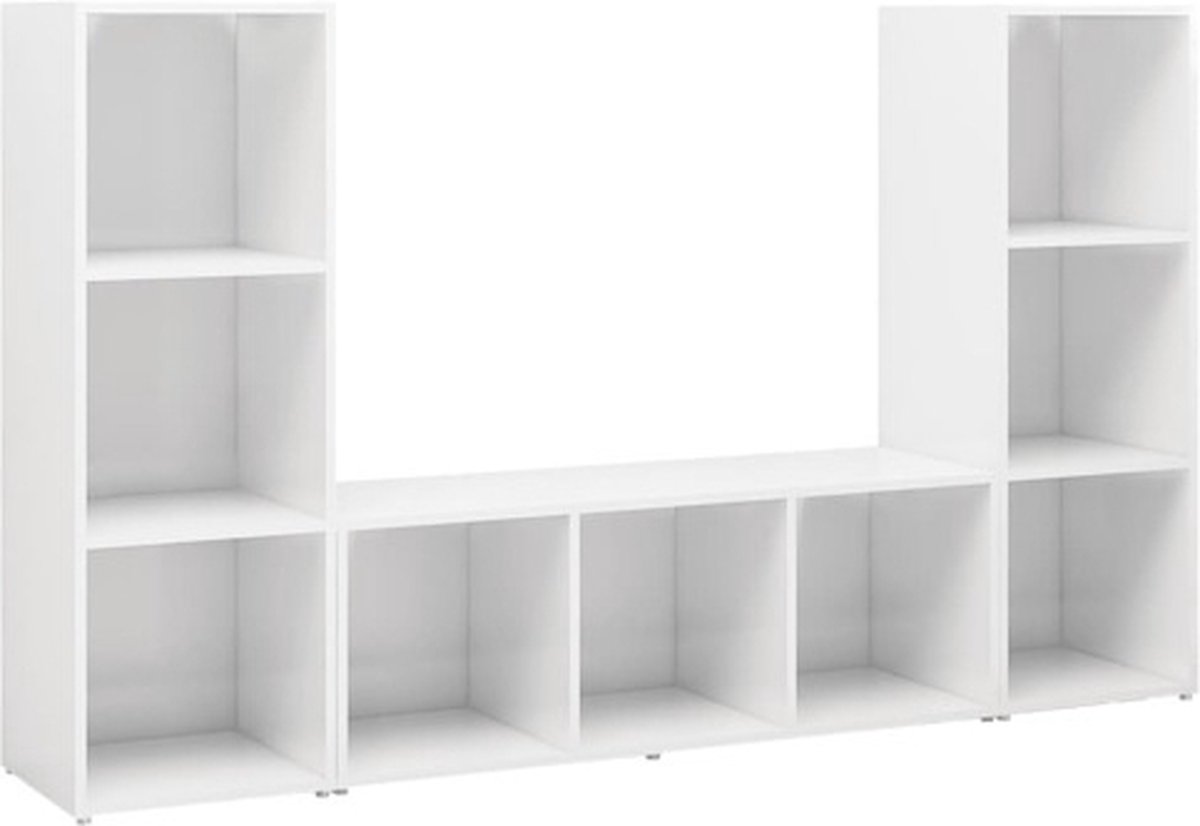 vidaXL - | - TV-kast - | - 3 - pcs - 37 - x - 35 - x - 107,5 - cm