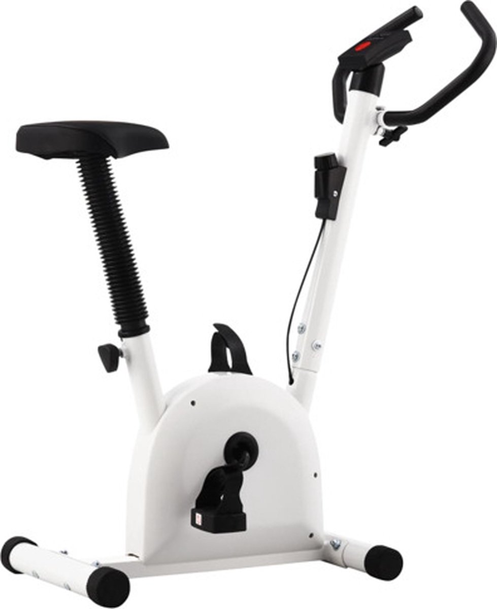 vidaXL Hometrainer met bandweerstand wit
