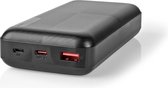 Nedis Powerbank - 20000 mAh - 1.5 / 2.0 / 3.0 A - Outputs: 2 - Output: 1x USB-A / 1x USB-C - Inputs: 1x Micro USB / 1x USB-C - PD2.0 18W - Lithium-Polymeer