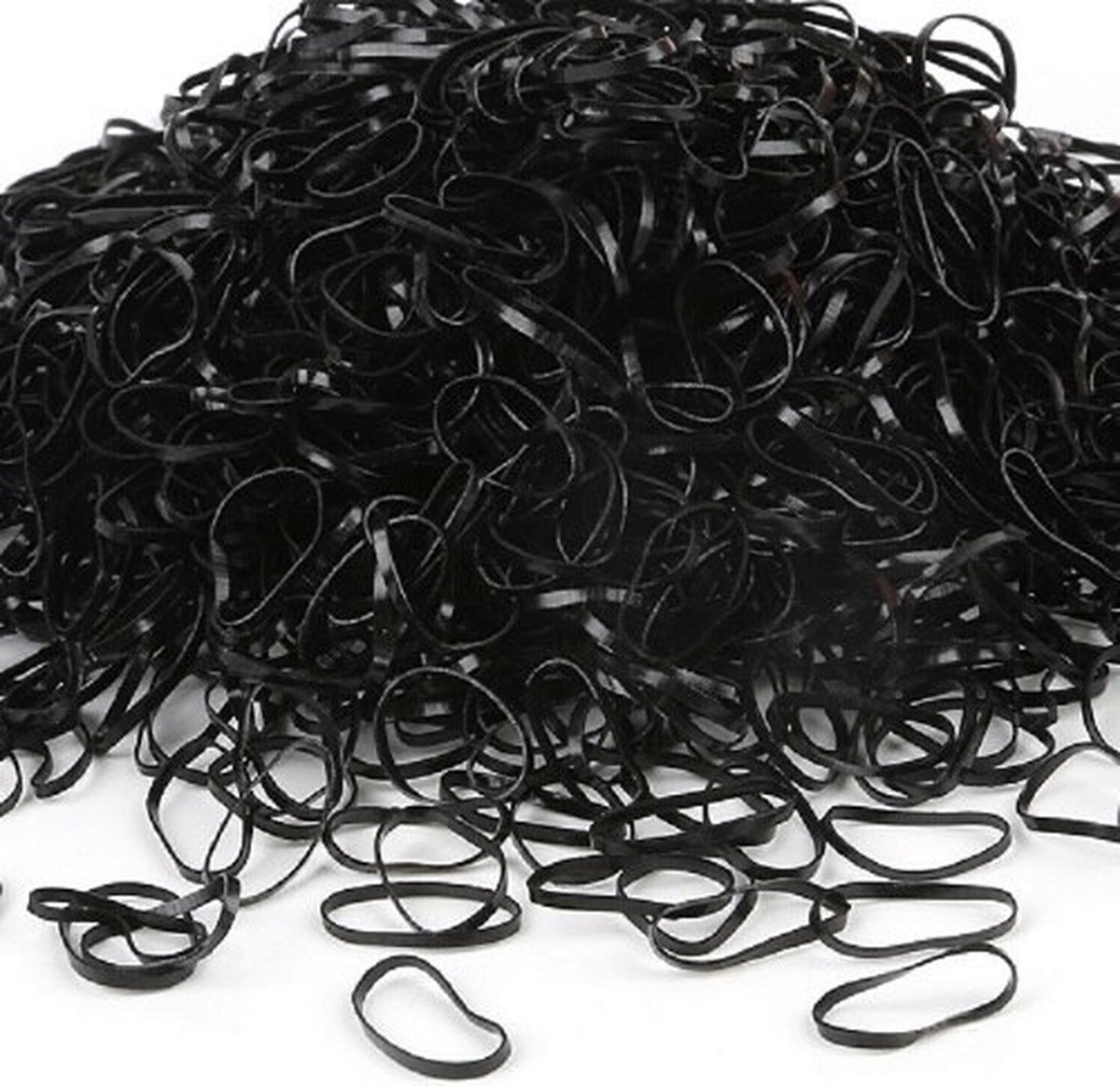Mini haarelastiekjes - Elastiek Haar Accessoires ca 1000 stuks Zwart