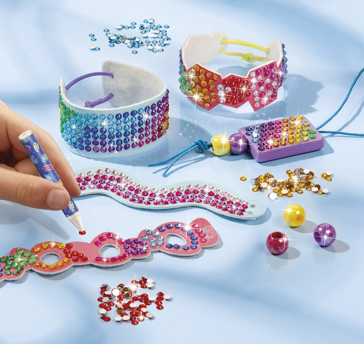 Totum Knutselset Diamond paint sieraden maken - Diamond Factory 8-delig in luxe  bewaarkoffer - cadeau tip — afbeelding 6