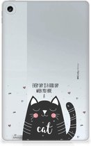 TPU Case Lenovo Tab M10 Plus (3e generatie) Hoes Cat Good Day met doorzichte zijkanten