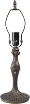 LumiLamp Lampenvoet Tafellamp Tiffany  Ø 15.5*42 cm E27/max 1*60W - Bruin Kunststof