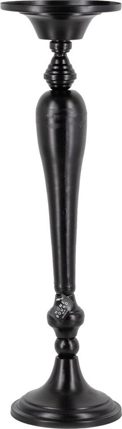 Bougeoir noir - bougeoir métal noir - 20x20x73.5cm.