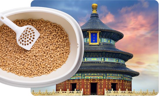 frugter indeks Når som helst Kattenbakmat - Placemat kat - Kattenbak mat - Tempel in Beijing - 60x45 cm  - Katten... | bol.com