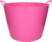 Flexibele kuip emmer/wasmand rond roze 40 liter - Opbergmanden