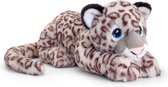 Pluche knuffel dieren sneeuw luipaard 45 cm - Knuffelbeesten leeuwen speelgoed