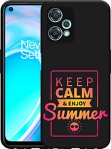 OnePlus Nord CE2 Lite Hoesje Zwart Summer Time - Designed by Cazy