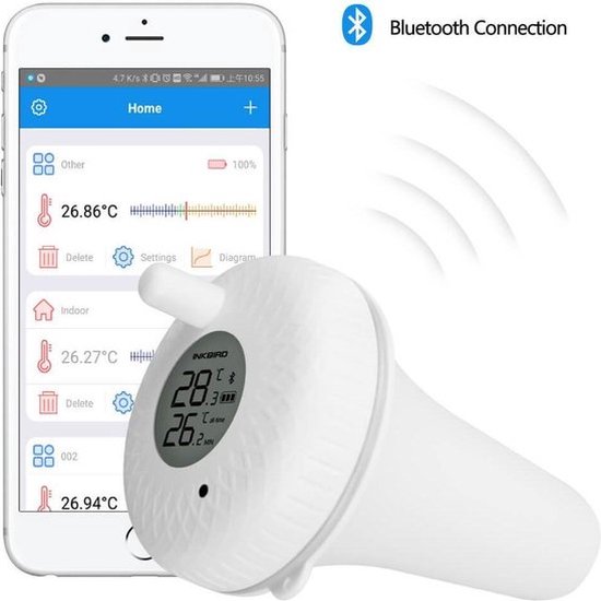 Inkbird IBS-P01B Thermomètre de piscine flottant Bluetooth Thermomètre de  piscine... | bol.com