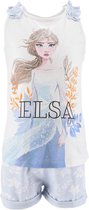 Frozen 2 Pyjama - Shortama - Bio Katoen - Elsa Blue - 128