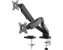 Deltaco ARM-1300 Monitor Arm - 2 Schermen - Bureaustandaard - 17-32 inch - Max 2x 9kg - Zwart