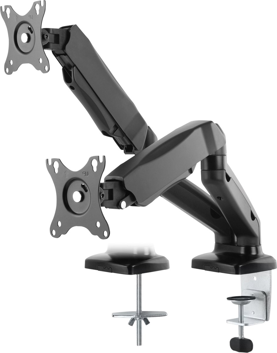 DELTACO ARM-1300 Bureaustandaard voor dubbele monitoren - 13 - 27 "tot 13 kg - Zwart