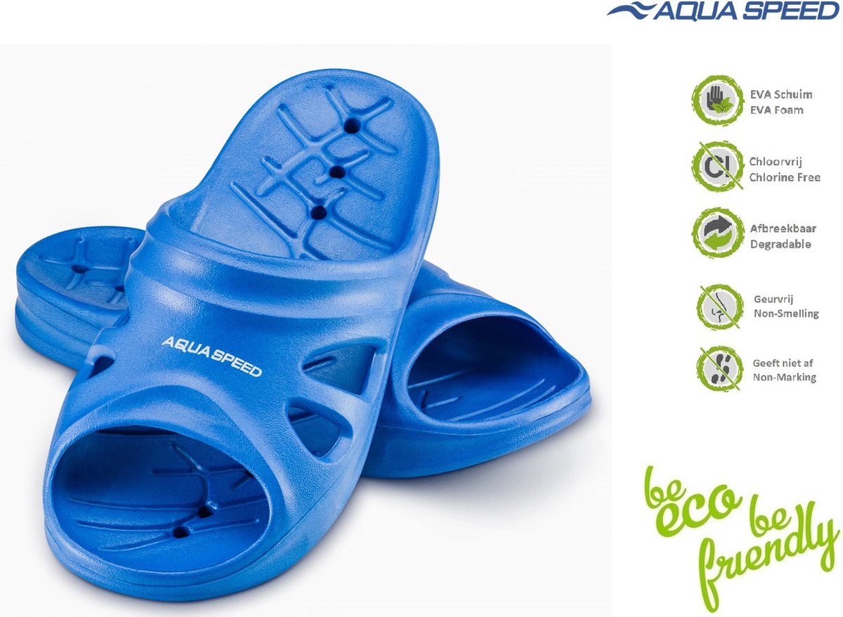 Aqua Speed Florida - Badslippers Kinderen Licht en Comfortabel - Blauw 33