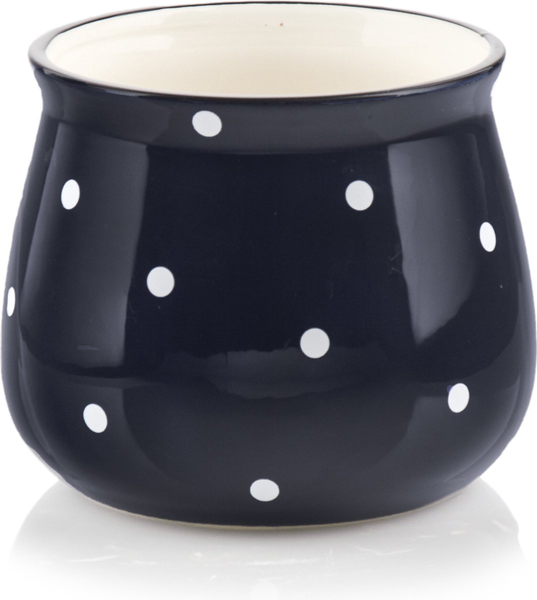 Decoratieve bloempot Deco Ø15cm H13cm keramiek / blauw