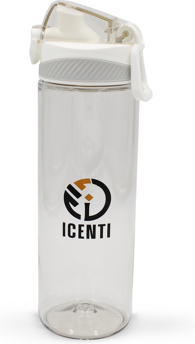 Icenti - Drinkfles - Waterfles - Fruitfilter - Vaatwasser Proof - 620ML - Wit - Sport -School - Tritan - BPA vrij