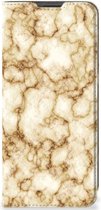 Smartphone Hoesje OnePlus 10 Pro Book Cover Marmer Goud
