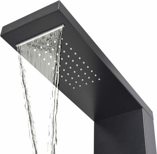Système de panneau de douche en aluminium noir, système de