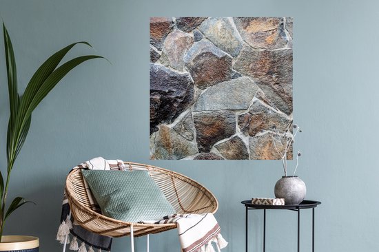 Stickers muraux - Film autocollant - Murs - Pierres - Robuste - 80x80 cm - Film adhésif - Stickers muraux Chambre d'enfant - Papier peint autocollant - Papier peint autocollant - Film autocollant