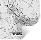 Stickers muraux - Schijndel - Carte - Carte - Plan de la ville - 50x50 cm - Feuille adhésive
