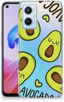 GSM Hoesje OPPO A96 | OPPO A76 Backcase TPU Siliconen Hoesje Transparant Avocado Singing