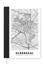 Notitieboek - Schrijfboek - Stadskaart - Oldenzaal - Grijs - Wit - Notitieboekje klein - A5 formaat - Schrijfblok - Plattegrond