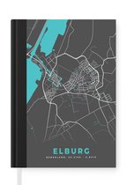 Notitieboek - Schrijfboek - Stadskaart - Elburg - Plattegrond - Kaart - Notitieboekje klein - A5 formaat - Schrijfblok