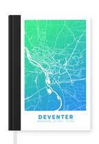 Carnet - Cahier d'écriture - Plan de la ville - Deventer - Pays- Nederland - Blauw - Carnet - Format A5 - Bloc-notes - Carte