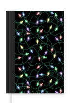 Carnet - Cahier - Guirlande lumineuse - Noël - Pastel - Motifs - Carnet - Format A5 - Bloc-notes - Noël - Cadeau - Cadeau de Noël homme, femme et enfant