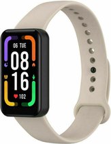 Siliconen Smartwatch bandje - Geschikt voor Xiaomi Redmi Smart Band Pro siliconen bandje - beige - Strap-it Horlogeband / Polsband / Armband