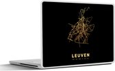 Laptop sticker - 17.3 inch - Leuven – België – Stadskaart - Goud – Plattegrond - Kaart - 40x30cm - Laptopstickers - Laptop skin - Cover