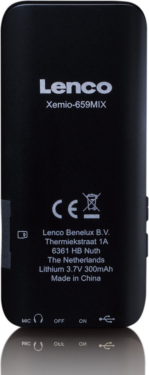 LENCO Xemio-659BU - MP3/MP4-speler met bol | micro SD 4GB blauw kaart