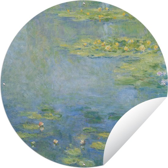 Tuincirkel Waterlelies - Claude Monet - 90x90 cm - Ronde Tuinposter - Buiten