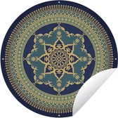 Tuincirkel Mandala ouderwets - 90x90 cm - Ronde Tuinposter - Buiten
