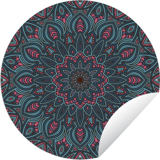 Tuincirkel Mandala met natuurvormen - 60x60 cm - Ronde Tuinposter - Buiten