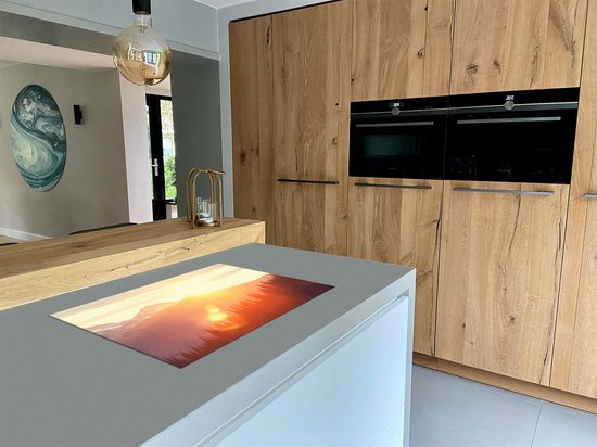 Chefcare Inductie Beschermer Zonsondergang in het Bos - 80x52 cm - Afdekplaat Inductie - Kookplaat Beschermer - Inductie Mat