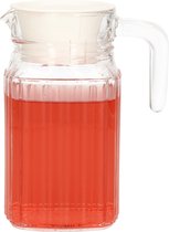 Glazen water/dranken schenkkan/karaf met handvat 0,5 Liter